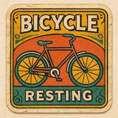 bicyle resting against a wall