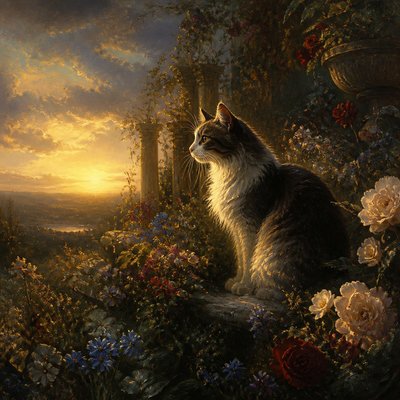 cat in a garden