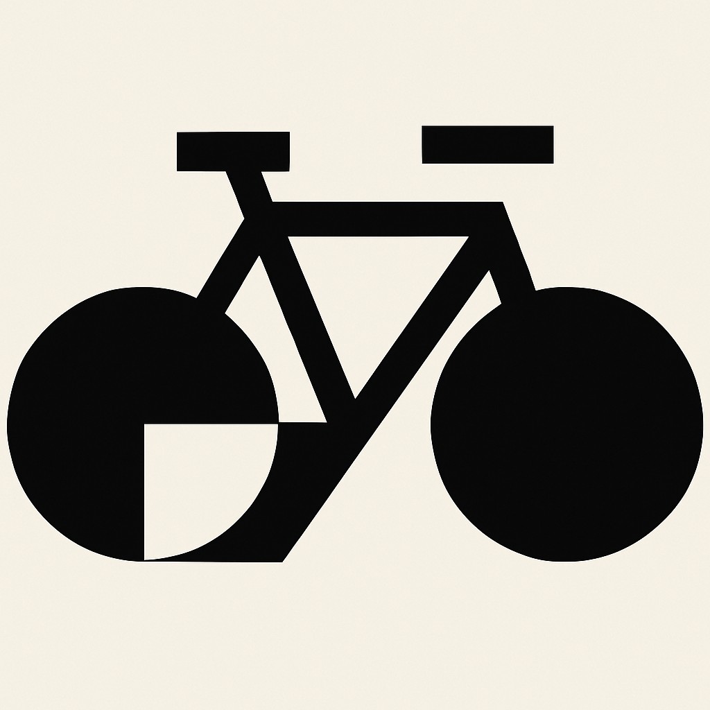 bicyle resting against a wall
