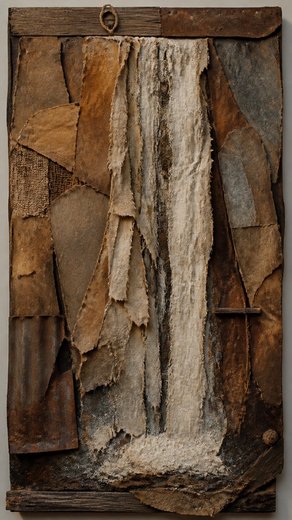 towering waterfall cascading down a cliff