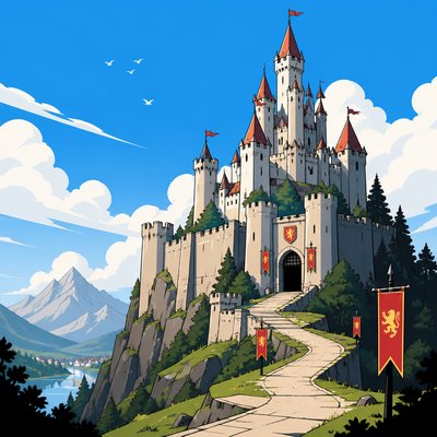 majestic castle on a hilltop