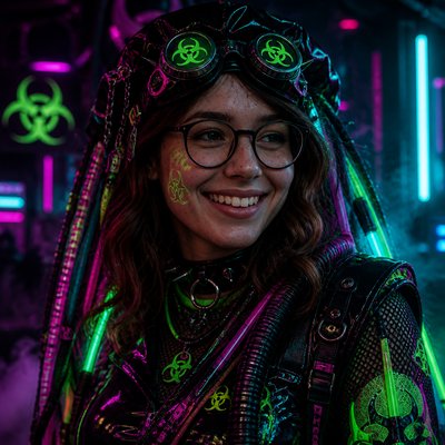Cybergoth Aesthetic Style Transfer Example