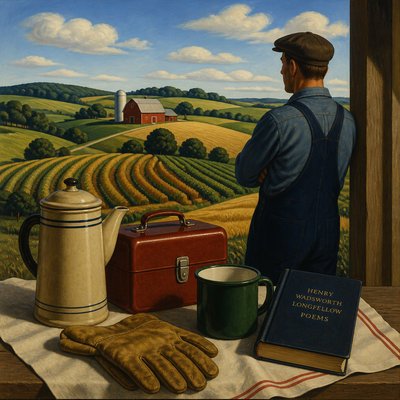 still life with everyday objects — American Regionalism Art Style
