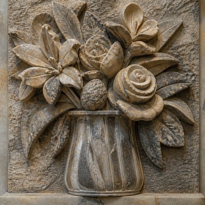 bouquet of flowers in a glass vase