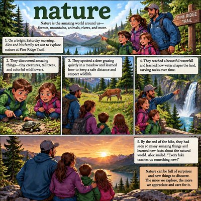 a page from a children's book about nature