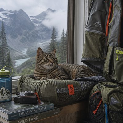 a cat lounging in a sunlit window