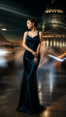 full-length portrait of an elegant figure