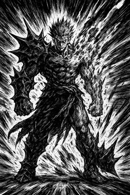 a black and white drawing of a godzilla