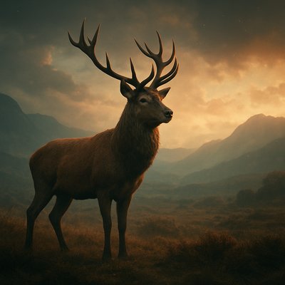 animal standing in natural pose
