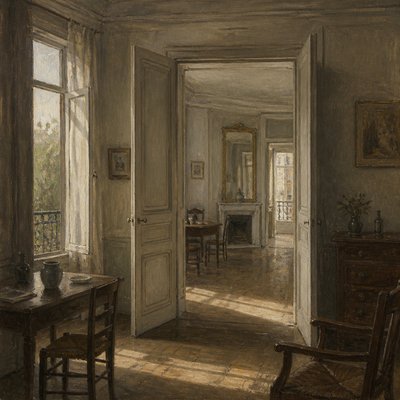Interior Scene Painting Style Style Transfer Example