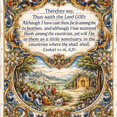 “Therefore say, Thus saith the Lord GOD; Although I have cast them far off among the heathen, and although I have scattered them among the countries, yet will I be to them as a little sanctuary in the countries where they shall come.” (Ezekiel 11:16, KJV)

