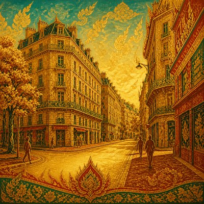 Thai Art Style Style Transfer Example